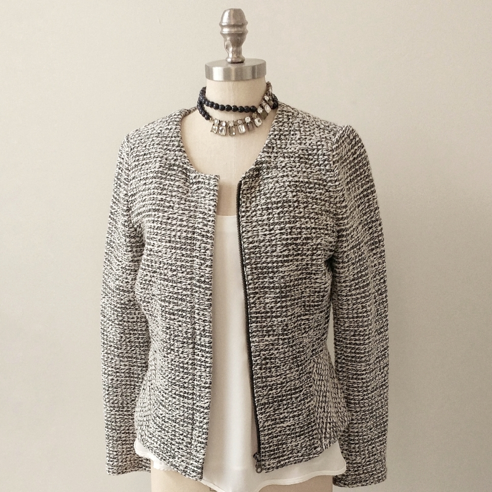 LOFT Knit Peplum Jacket